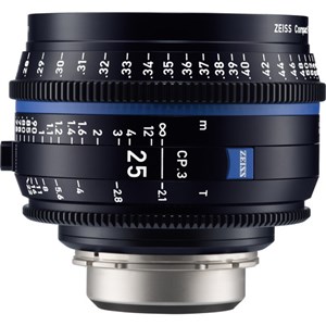 لنز سینمایی و استودیو Brodcast ,cine Lens Zeiss CP.3 25mm T2.1 Compact Prime Lens (PL Mount, Feet)